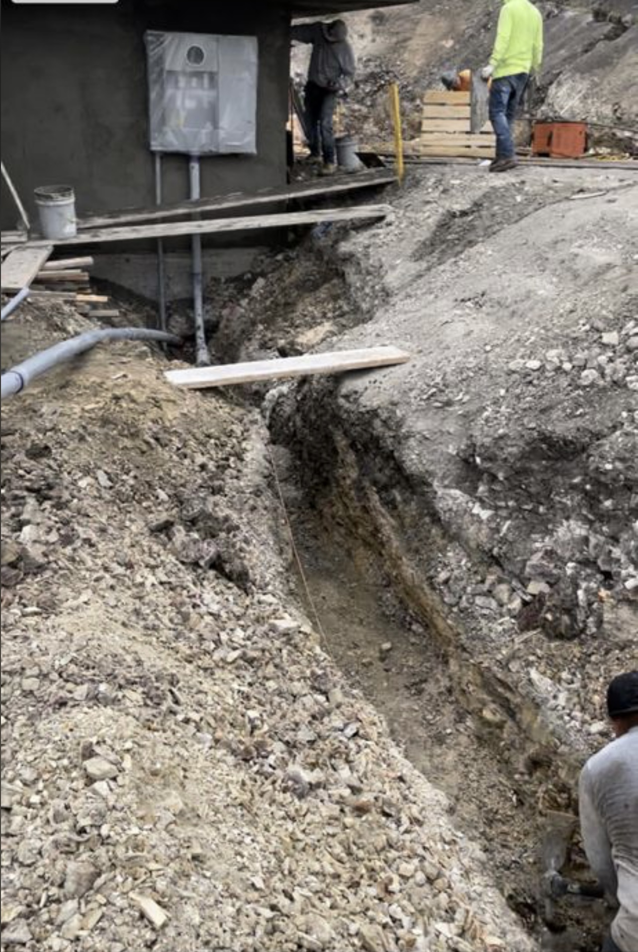 Underground trenching and conduit run