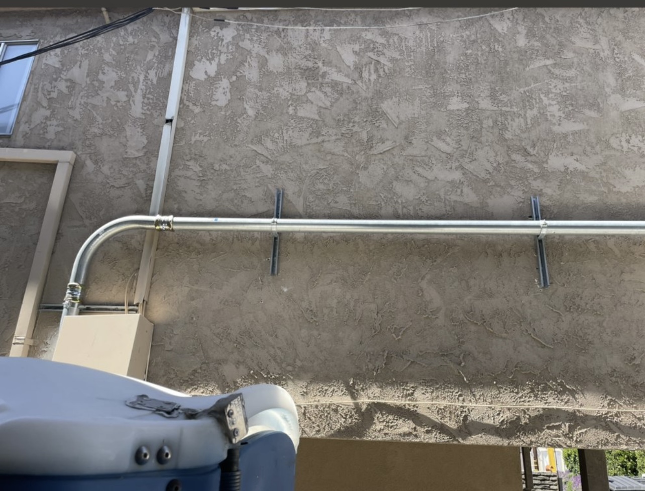 Rigid conduit and service raceway install
